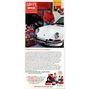 2009 Griot's Garage Car Care Detailing Vintage Print Ad Porsche 911 Wall Art